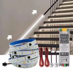 5M 10M 15M Sensor Motion Stairs LED Strip Light Kit 24V COB Water Flow Staircase