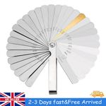 32Blade Feeler Filler Gauge Spark Plug Gap Metric Imperial Measuring Brass Tool