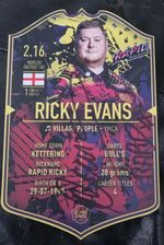 Signed Ricky Evans Ultimate Darts Card