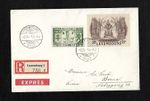 5.11.1945 20F Postes Our Lady of Luxembourg Registered Exprés Suisse Ber ; 61456