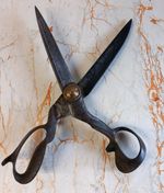 Antique Pair Of Large R Heinish Inventor Tailor malleable Iron Scissors/Shears.