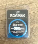 Nash Braided Shock Leader Green Low Vis 50lb 25m Teflon Coated T8444