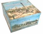 Vintage Elkes Biscuits Tin London Assorted 4.5lb Large Square Box 1950s