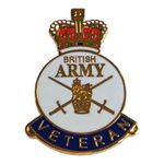 Armed Forces British Army Veteran Military White Hard Enamel Pin Badge UK Seller