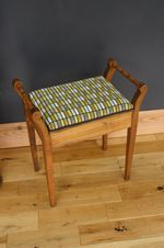 Edwardian Wooden Piano Music Stool Hall Seat Dressing Table Storage Chair