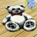 Latch Hook Rug Making kits for Adults Bear Toy Cushion Embroidery White