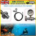 DIVING BOTTLE FITTING GAUGE AIR GUN RIFLE TANK FILL HOSE VALVE WHIP PCP CONNECT