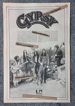 GYPSY (ENGLISH GYPSY) UA Records Rolling Stone ADVERT 1971 16½"x11" 42x28cm VG+