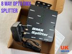 DMX Splitter 8 WAY NEW * DMX 512 3 pin XLR Opto--Theatre DJ UK Seller  UK -_-