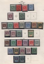 FIJI 1904-1927 COLLECTION OF 30 MINT HINGED KING EDWARD & KING GEORGE V TO 5SH.