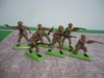 BRITAINS DEETAIL WW2 FULL SET 6 BRITISH SOLDIERS