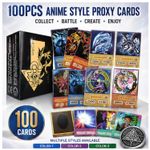 100PCS ANIME STYLE PROXY CARDS BLUE EYES DARK MAGICIAN EXODIA DIY TRADING CARDS