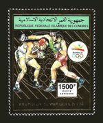 COMOROS -OLYMPICS 1992 - BOXING - GOLDFOIL STAMP -  ** VF  / MNH**