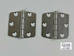 2 x Door Hinge 75 x 73mm Stainless Steel Foldable Horsebox Yacht Boat Marine RV