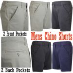 Mens Chino Shorts Cotton Cargo Combat Half Pant Stretch Casual Jeans Summer New