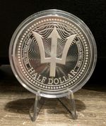 1 oz 999 Fine Silver Barbados Trident Bullion Coin In Capsule (sigma tested) 