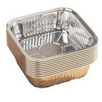 100 Pack Aluminium Foil Trays Disposable BBQ Grill Pans for Oven Air Fryer 6-9"