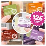 Friendly Soap Mini Bars 126 Pack- Choose Scents  Natural, Vegan, BULK- 126x15g