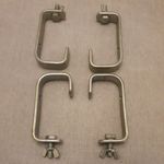 Set of 4 Doughty T20104 Hook Clamp (NO SIDE BOLTS) with M10 Bolt & Wing Nut.50mm