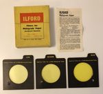 3x Vintage Ilford Filters for Multigrade Paper Cardboard Mounts Low Med High P&P