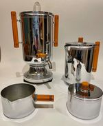 Farberware  1930s New York Art Deco/Jazz Age look electric coffee perculator set