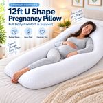12Ft U Shaped Body Pillow Full Length Pregnancy Maternity Sleeping Support