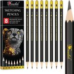 Drawlish Sketching Pencils Professional Quality - B 2B 4B 6B 8B HB 2H 4H