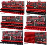 WALL MOUNTED TOOL PEG BOARD SET GARAGE STORAGE BINS WORKSHOP RACK SHED ORGANISER