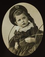 Photo VICTORIAN CHILD WEARING BONNET C1890 Magic Lantern Slide VICTORIAN FASHION