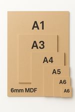 MDF Wooden Board Drawing Board A6 A5 A4 A3 A2 A1 Painting Artist Art (6mm Thick)