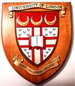 ROYAL HOLLOWAY COLLEGE UNIVERSITY OF LONDON MESS PLAQUE OR SHIELD