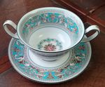 Wedgwood Florentine Turquoise Soup Cup And Saucer