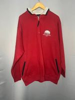 Old Trafford 2004 England vs West Indies Red Fleece Quarter Zip Sweatshirt XL