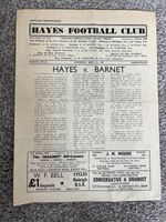 HAYES V BARNET 1957-58 LONDON CHARITY CUP