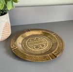 Vintage Bida Brass Ashtray/Metal Plate, Handmade by Bida Craftsmen Nigeria