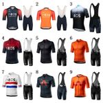 Men INEOS Team Racing Cycling Jersey Set Bicycle Short Sleeve Gel Bib Shorts Kit