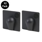 2 x  Black Brick Buster Plate Cable Wall Entry Tidy Cover Satellite Coaxial