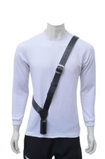 FLAG POLE HOLDER BELT Genuine Leather Military parade  for left Shoulder 