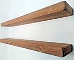 floating shelf solid wood handmade shelf invisible brackets 17cm