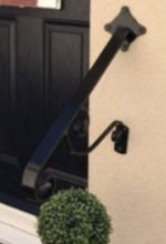Wrought Iron garden Handrail 450mm long metal 