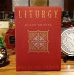 Liturgy BLACK BRONZE MIS-ALIGNED RED Playing Cards by Lotrek - Only 200 Made!