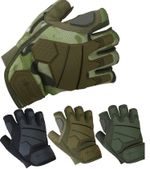 KombatUK Mens Airsoft Protective Spec-Ops Alpha Tactical Fingerless Glove Gloves