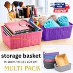 Plastic Storage Basket Handy Organiser for Home Office School Kitchen Bathroom