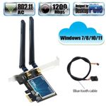 AX5400 PCIe WiFi Card (E33) WiFi 6E AC1200 Network Card PCI-e + Bluetooth 5.2