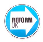 A REFORM UK Self-Adhesive Political Round Decal
