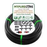 Irrigation Pipe 13mm / 16mm LDPE Garden Hose -Flexible Hose Pipe w/ 26 Fittings