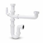 1.5 Bowl Sink Waste Kit 40mm with Spigot | Kitchen Bowl Half Drain Plumbing Set
