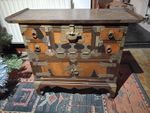 Antique Brass Decorative Small Cupboard