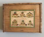 ANTIQUE German (?) Wooden Children's Toy Building Blocks - original Box VINTAGE