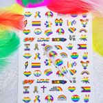 Nail Art Water Decals Gay Pride Rainbow Nail Art Decals Gay Pride Festival Nails